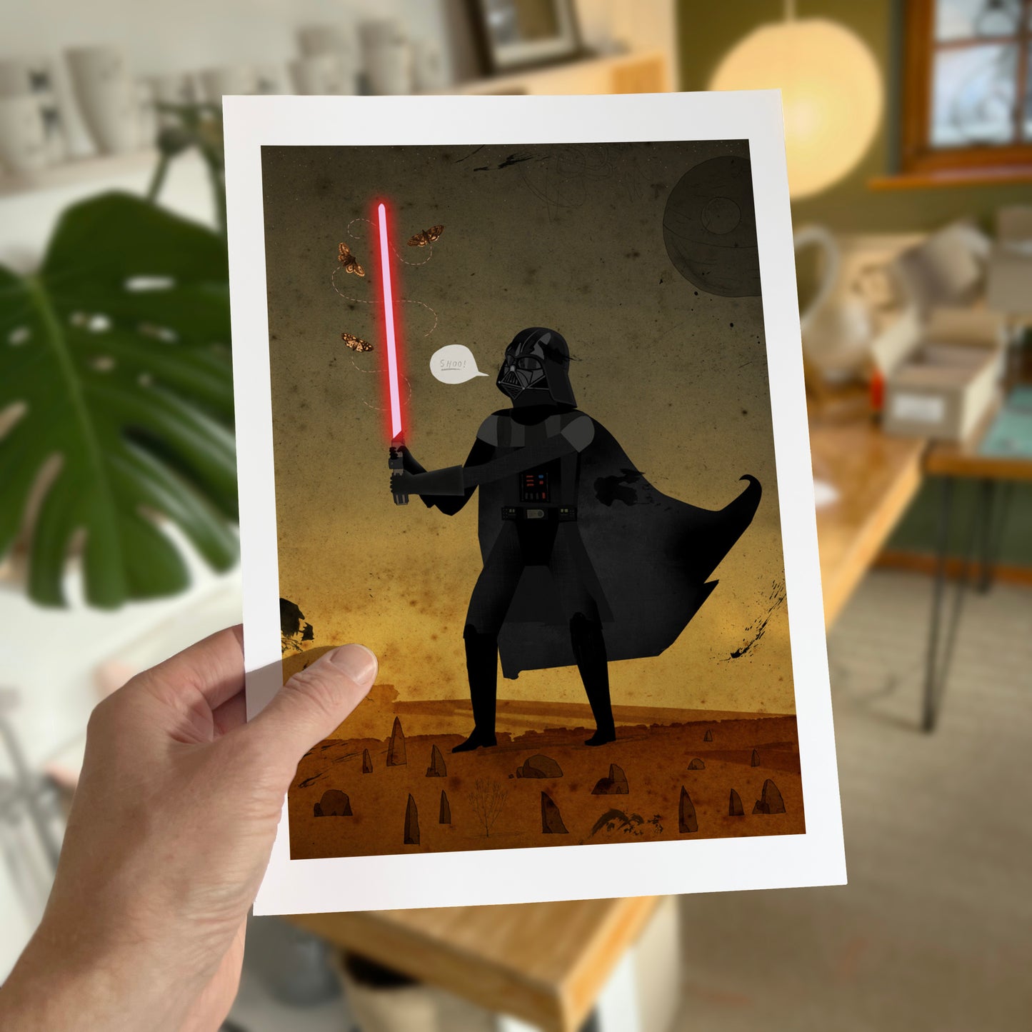Darth Vader and moth