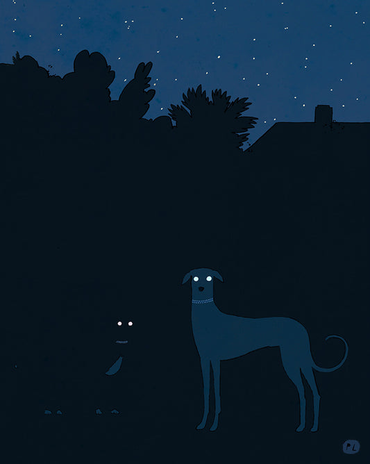 Daily Drawing - Dogs at Night
