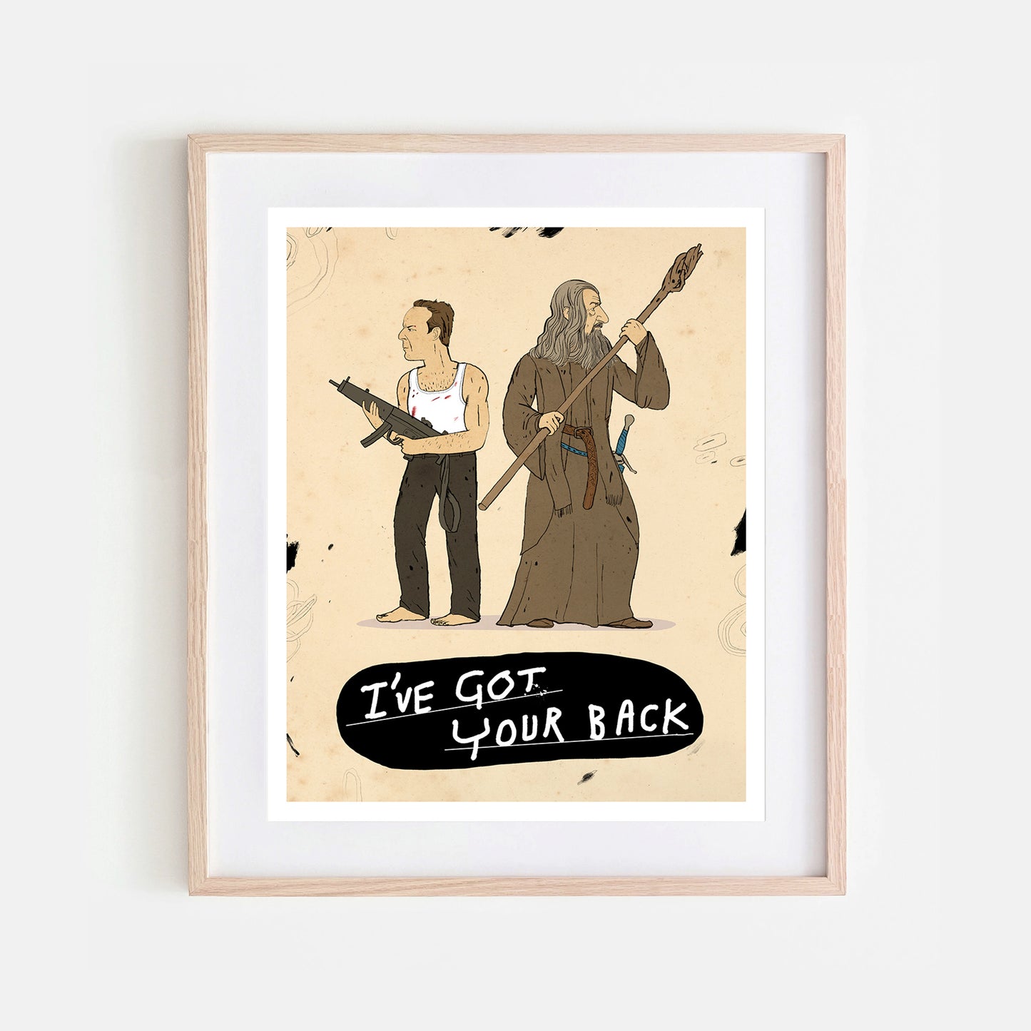 I got your back! John McClane and Gandalf