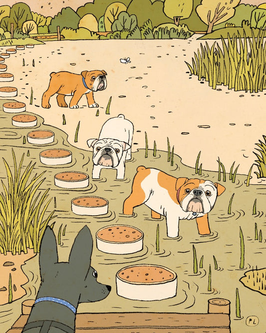 Daily Drawing - Three Bulldogs