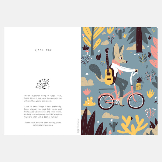 Cycling Cape Fox - Card