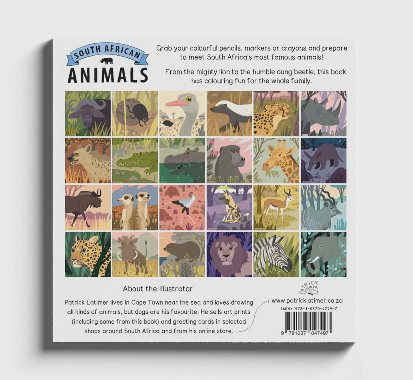 South African Animals Colouring Book