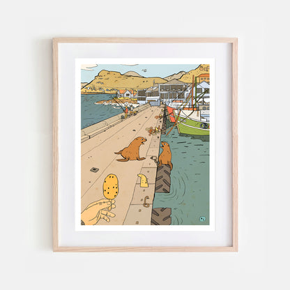 Daily Drawing - Kalk Bay Harbour Seals