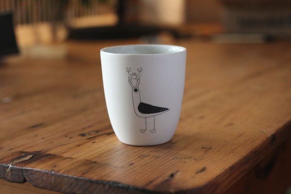 Ceramic Cup - Seagull and Crab