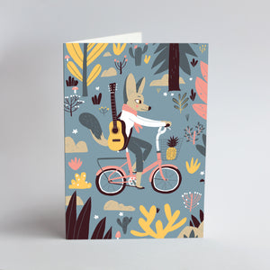 Cycling Cape Fox - Card