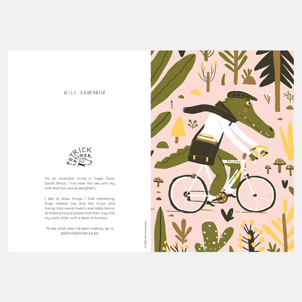 Cycling Croc - Card