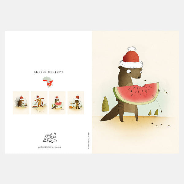 Christmas Animal Cards -  Set of Four