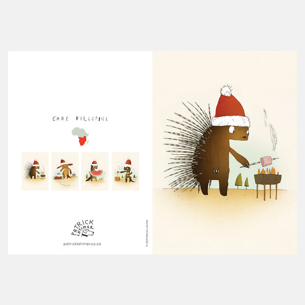 Christmas Animal Cards -  Set of Four