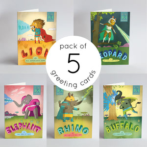 Big Five Superhero Card - Set of All Five