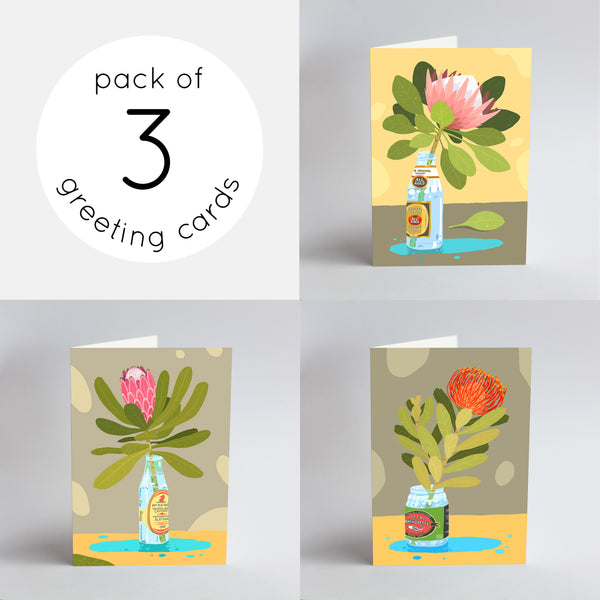 Protea cards - Set of 3